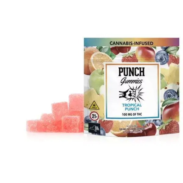 Tropical Punch 100mg Sugar Coated Gummies